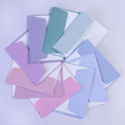 Kit 10 envelopes 08,5x12cm com cartão branco